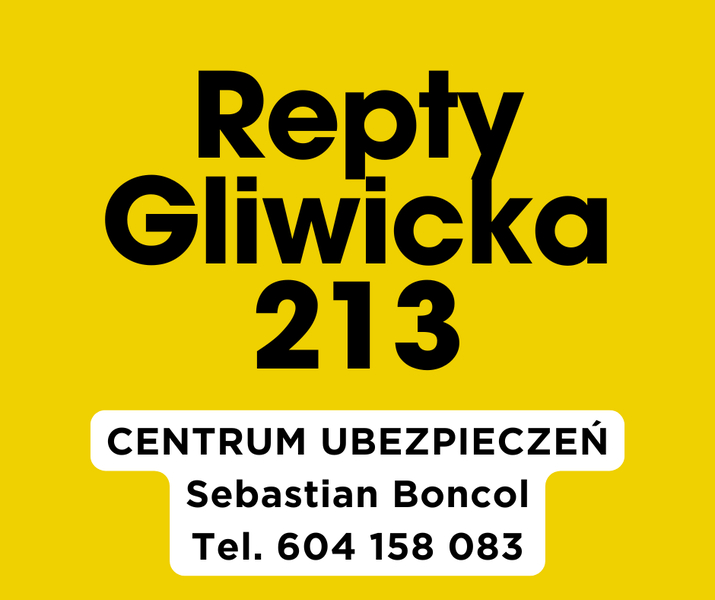 Zdjęcie na okładce dla Centrum Ubezpieczeń Repty Gliwicka 213 Sebastian Boncol